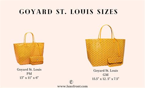 goyard tote sizing